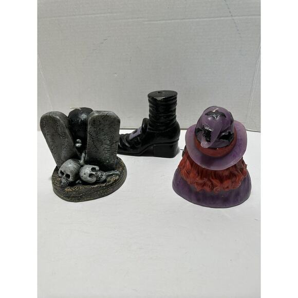 Lot Of 3 Candles Vintage Frankenstein Witch Boots Candle Monster Halloween Set - Picture 3 of 9